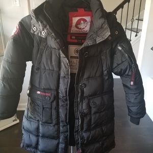 Girls Black Winter Jacket Sz S 7/8